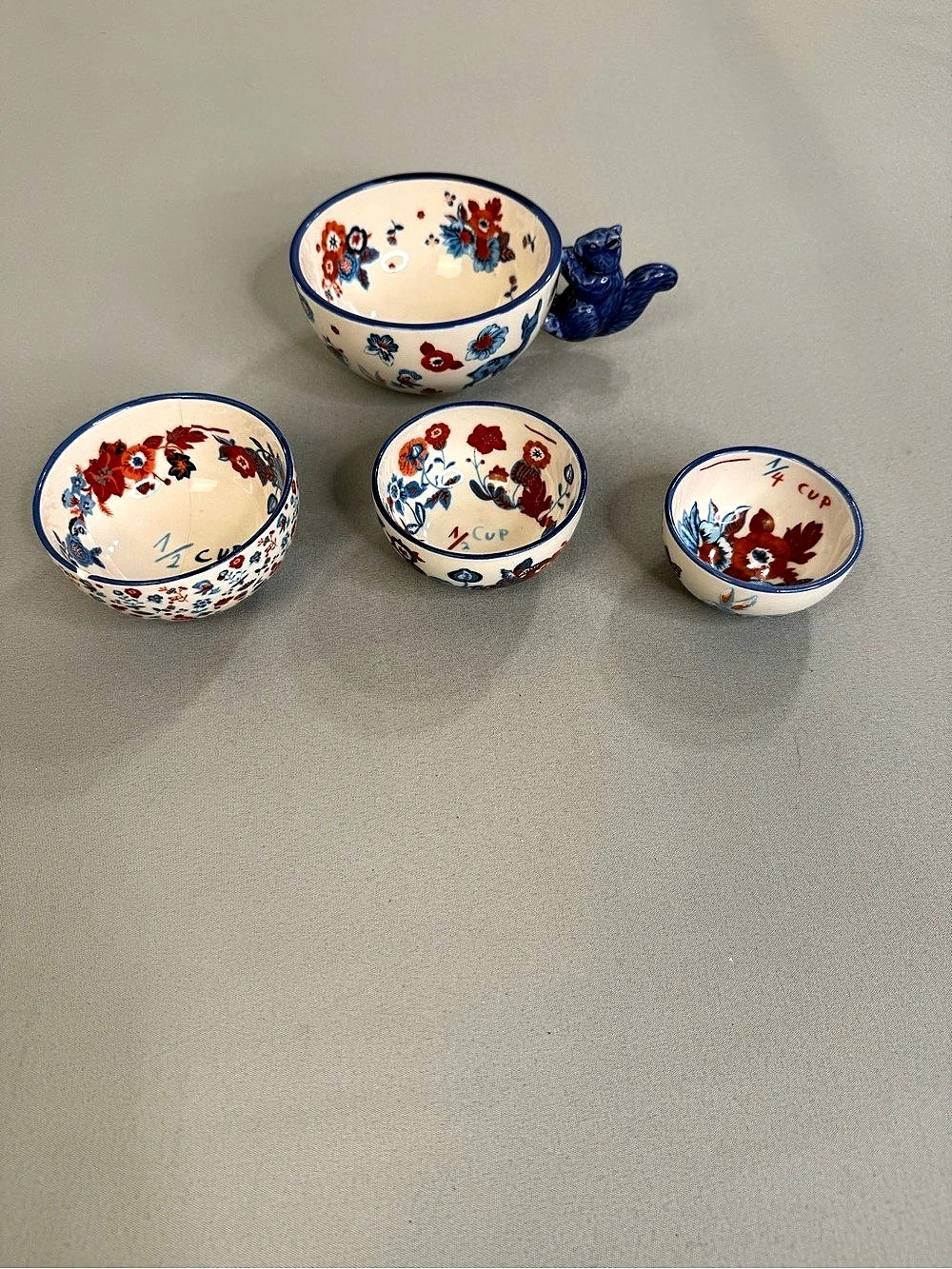 Anthropologie Nathalie Lete Squirrel Handle Bibelot Measuring Cups Set